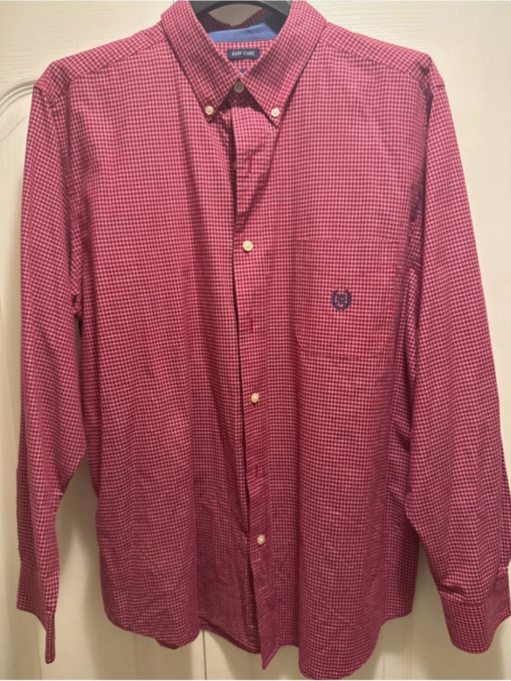 Chaps Red Gingham Button-Down Shirt